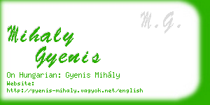 mihaly gyenis business card