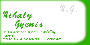 mihaly gyenis business card